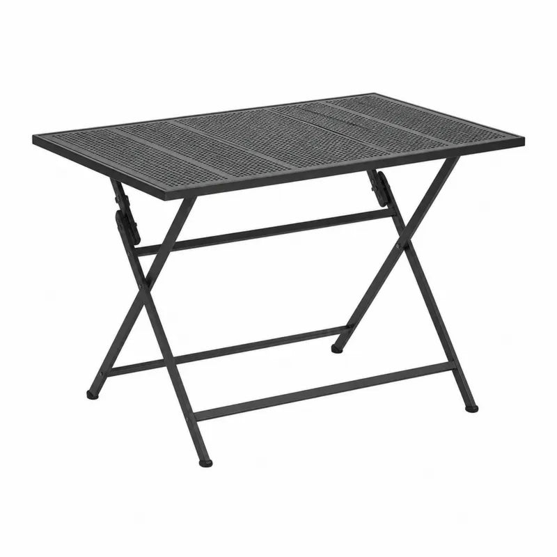 Stół składany metalowy czarny 120 cm