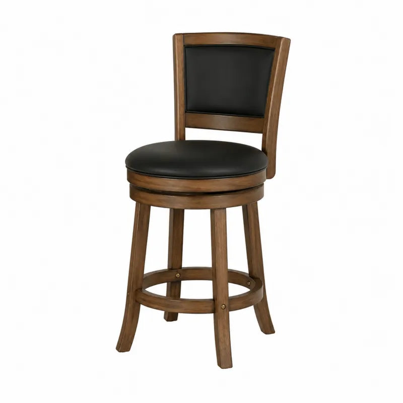 Krzesło barowe drewniane z ekoskóry 105 cm