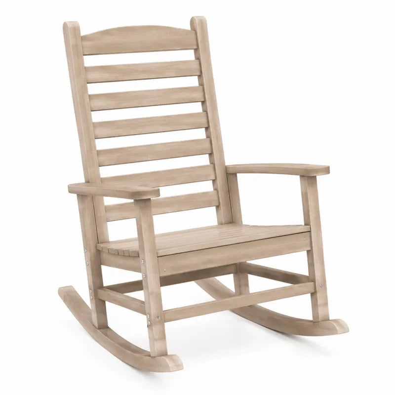 Drewniane krzesło bujane z drewna sosnowego